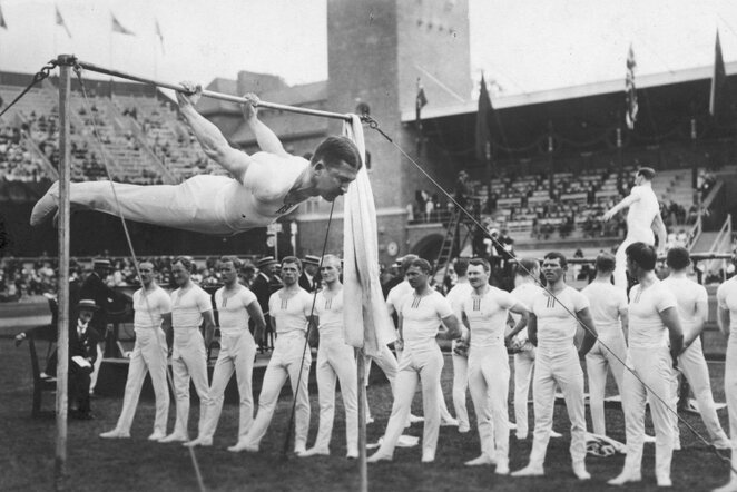 Norvegijos gimnastas 1912 m. olimpiadoje Stokholme | SCANPIX SWEDEN nuotr.