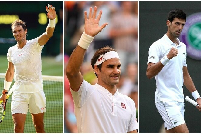 Rafaelis Nadalis, Rogeris Federeris ir Novakas Djokovičius | Scanpix nuotr.