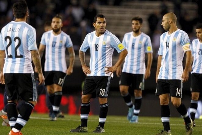 Argentinos žaidėjų reakcija | Reuters/Scanpix nuotr.