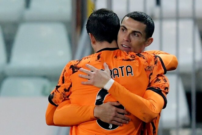 Alvaro Morata ir Cristiano Ronaldo | Scanpix nuotr.