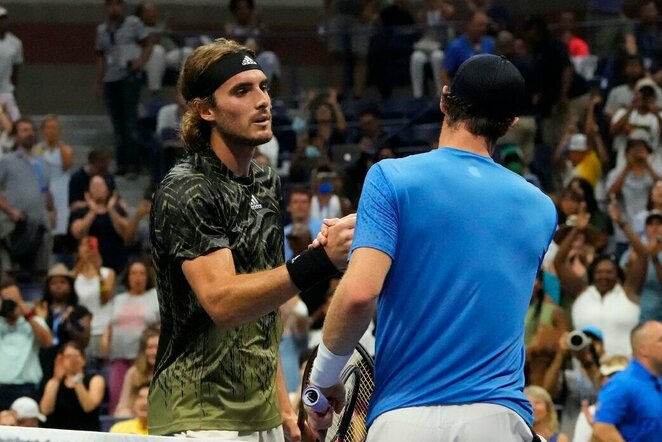 Stefanos Tsitsipas ir Andy Murray'us | Scanpix nuotr.