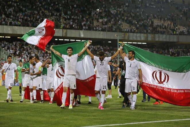 Irano ir Uzbekistano rungtynių akimirka | Scanpix nuotr.