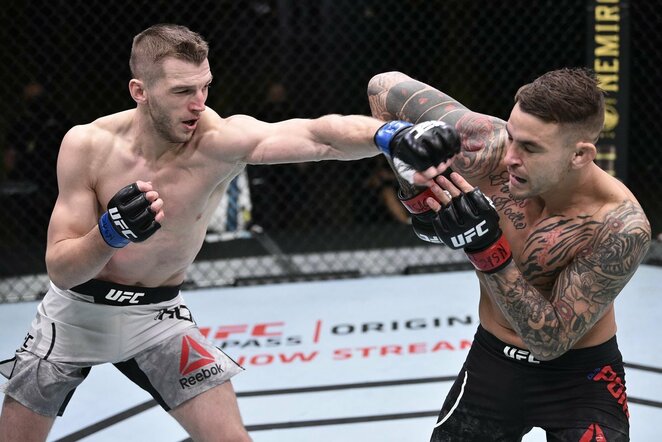 Danas Hookeris ir Dustinas Poirier | Scanpix nuotr.