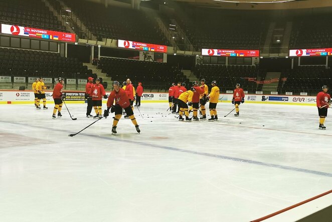 Lietuvos ledo ritulio rinktinės treniruotė | hockey.lt nuotr.