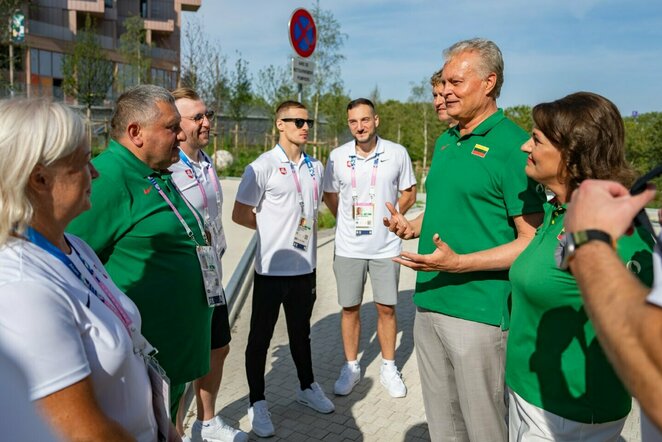 Lietuvos paralimpiečius Paryžiuje aplankė prezidentas G.Nausėda | Vytauto Dranginio nuotr.