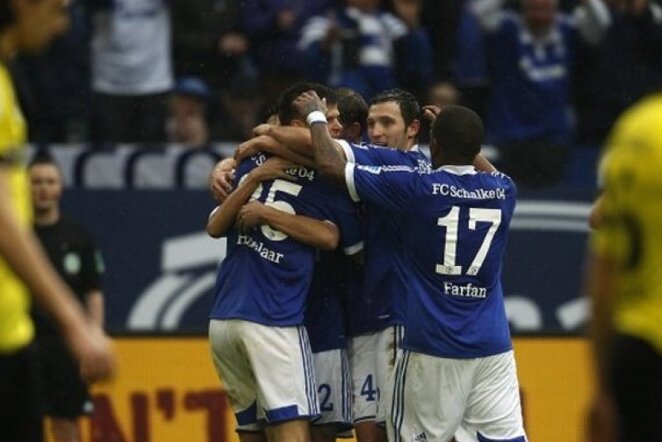 „Schalke“ džiaugiasi įvarčiu | Reuters/Scanpix nuotr.