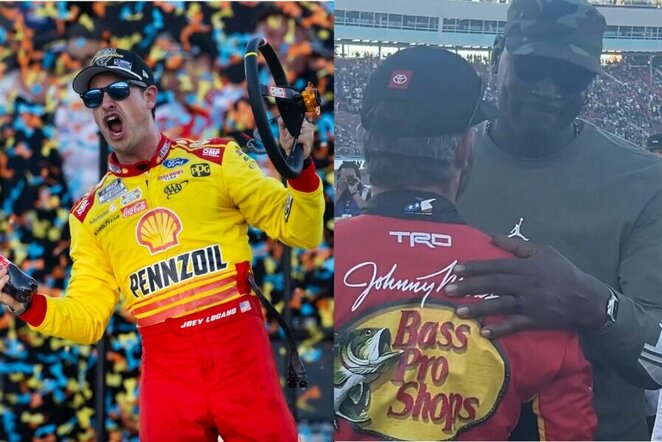 Joey Logano ir Michaelas Jordanas | „Scanpix“ ir instagram.com nuotr.