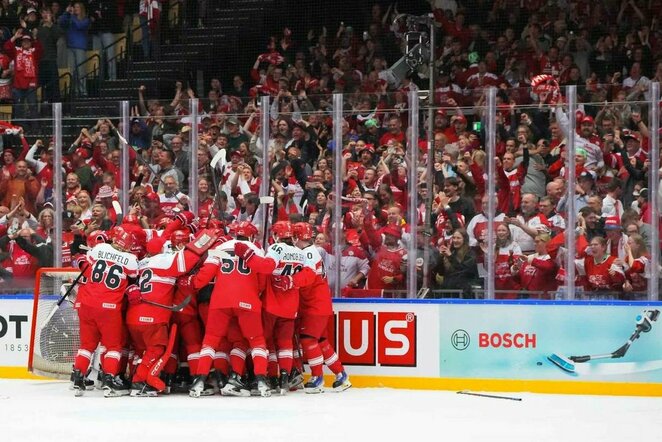 Kanada – Danija rungtynių akimirka | IIHF nuotr.