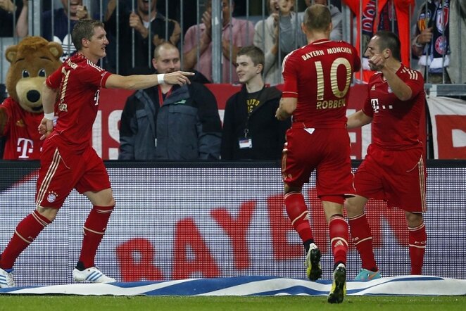 „Bayern“ žaidėjai triumfuoja | Reuters/Scanpix nuotr.
