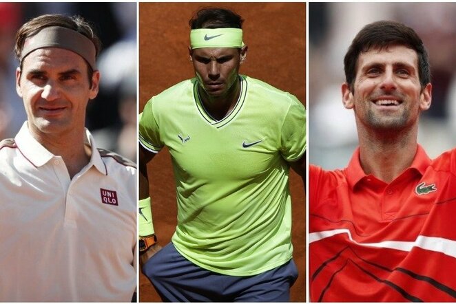 Rogeris Federeris, Rafaelis Nadalis ir Novakas Djokovičius | Scanpix nuotr.