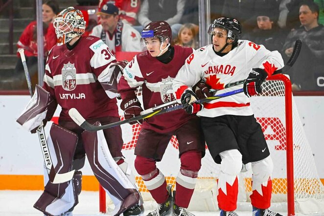 Kanada U-20 – Latvija U-20 rungtynių akimirka | IIHF nuotr.