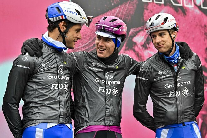 Jacopo Guarnieri, Arnaud Demare ir Ignatas Konovalovas | Scanpix nuotr.