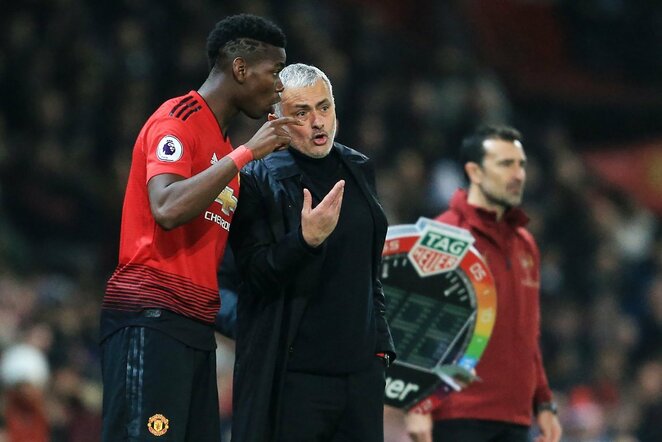 Paulis Pogba ir Jose Mourinho | Scanpix nuotr.