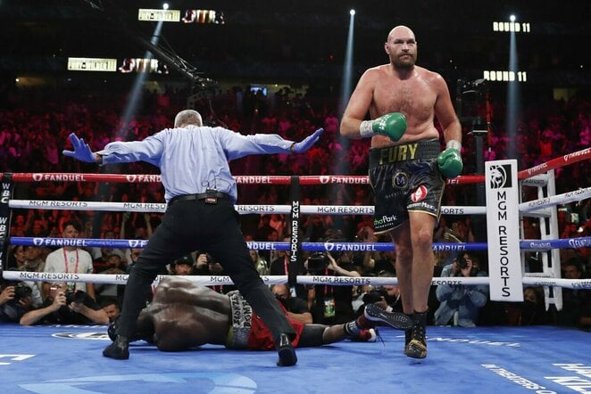 Tysonas Fury ir Deontay Wilderis | Scanpix nuotr.