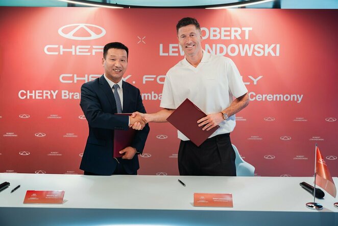 Roberto Lewandowskio partnerystė su „Chery“ | Organizatorių nuotr.
