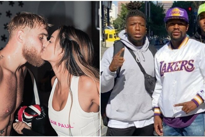 Jake'as Paulas, Julia Rose, Nate'as Robinsonas ir Floydas Mayweatheris | Instagram.com nuotr