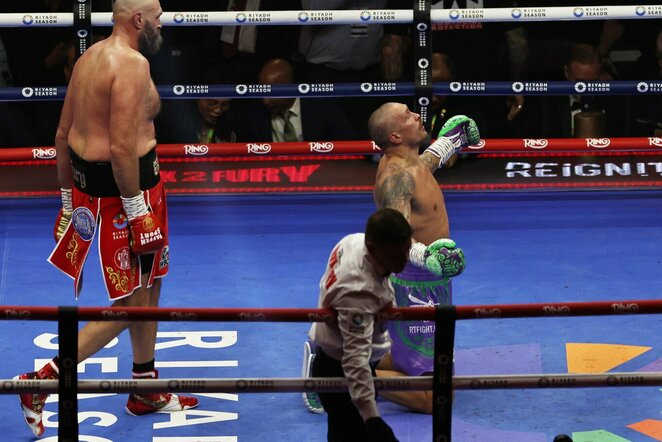 Tysonas Fury ir Oleksandras Usykas | Scanpix nuotr.