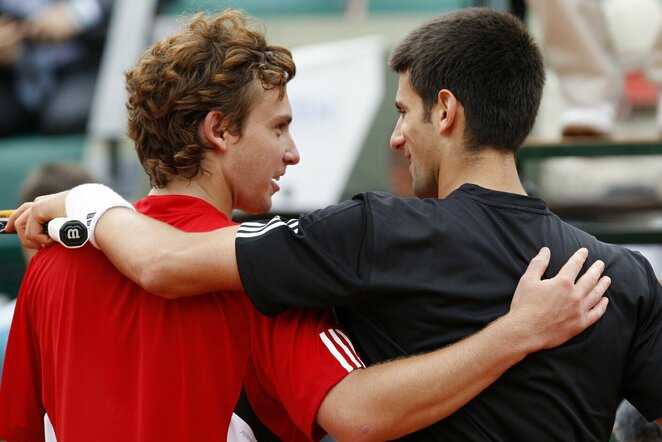 Ernestas Gulbis ir Novakas Djokovičius | Scanpix nuotr.