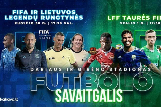 pasaulio legendų rungtynes su legendiniais Lietuvos futbolininkais | lff.lt nuotr.