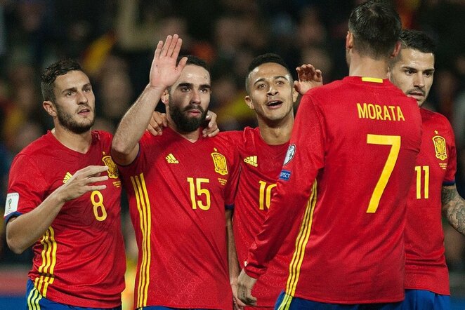 Ispanijos – Makedonijos rungtynių akimirka | Scanpix nuotr.