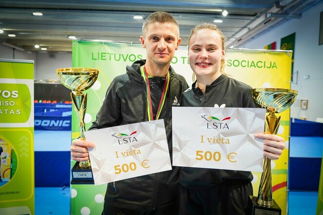 Kęstutis Žeimys ir Kornelija Riliškytė (Lietuvos stalo teniso asociacijos nuotr.) | Organizatorių nuotr.