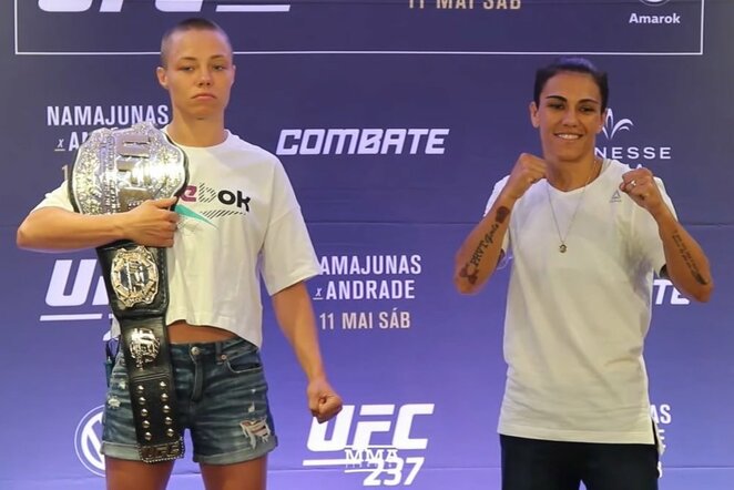 Rose Namajunas ir Jessica Andrade | Youtube.com nuotr.