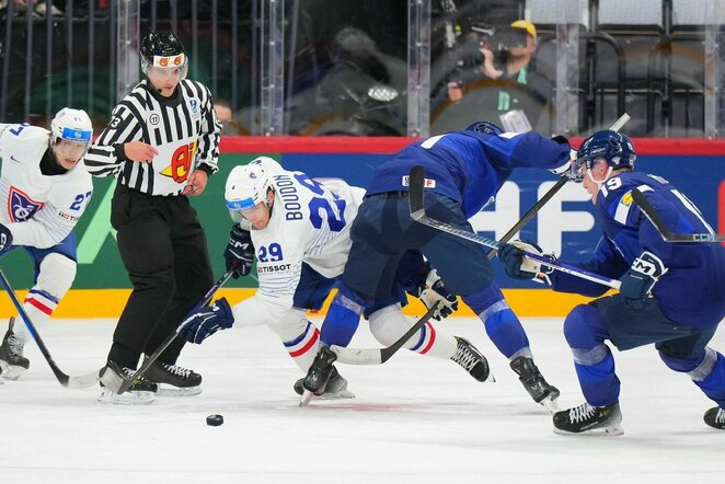 Suomija – Prancūzija rungtynių akimirka | IIHF nuotr.