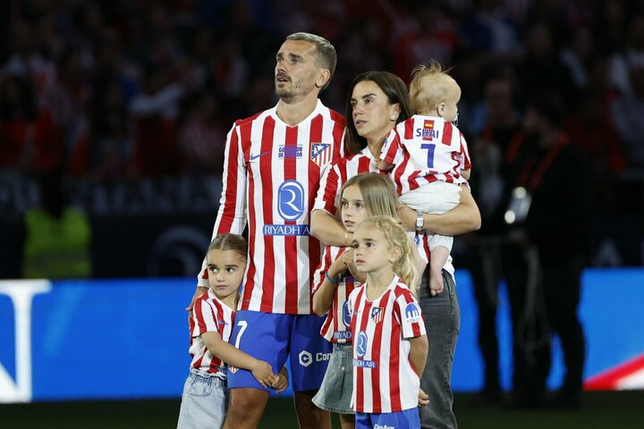 Antoine'as Griezmannas su šeima | EPA nuotr.