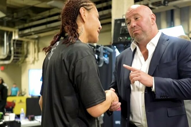 Cris Cyborg ir Dana White'as | „Stop“ kadras
