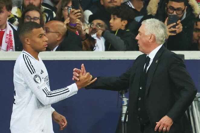 Kylianas Mbappe ir Carlo Ancelotti | Scanpix nuotr.