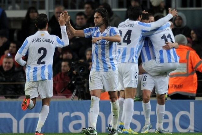 „Malaga“ futbolininkų džiaugsmas | AFP/Scanpix nuotr.