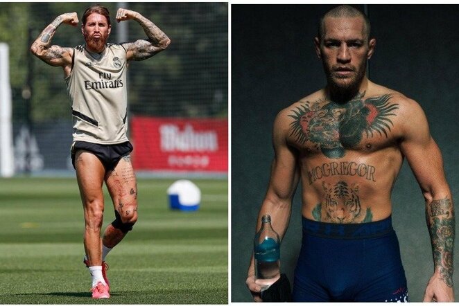 Sergio Ramosas ir Conoras McGregoras | Instagram.com nuotr