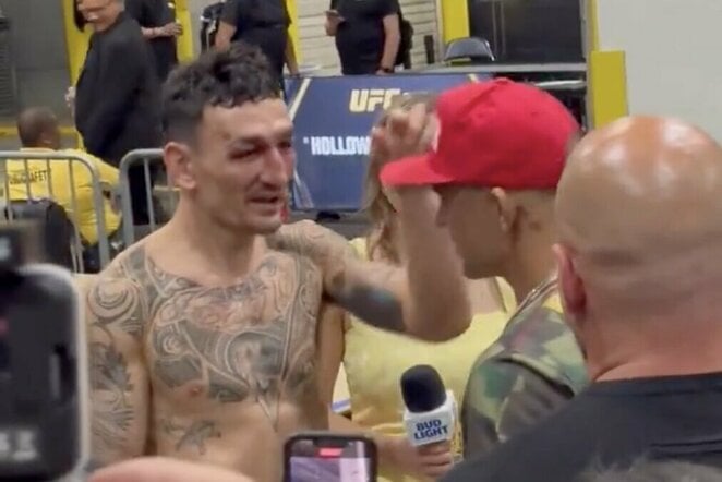 Maxo Holloway ir Dustino Poirier pokalbis užkulisiuose | „Stop“ kadras