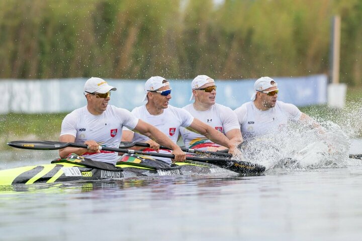 Simonas Maldonis, Viktor Čaplinskij, Ignas Navakauskas ir Artūras Seja (canoe.lt nuotr.) | Organizatorių nuotr.