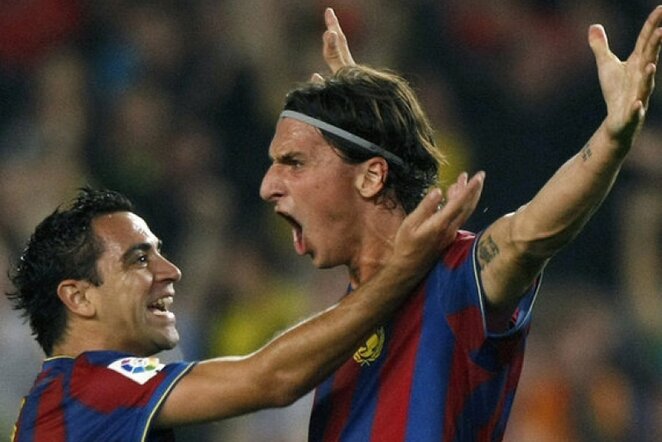 Xavi ir Zlatanas Ibrahimovičius | Reuters/Scanpix nuotr.