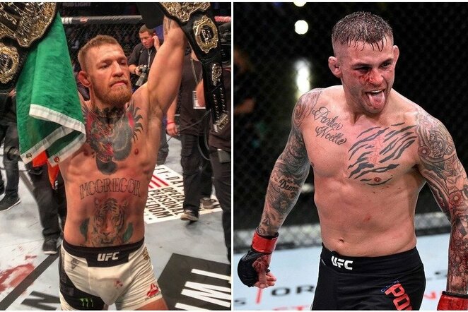 Conoras McGregoras ir Dustinas Poirier | „Scanpix“ ir instagram.com nuotr.