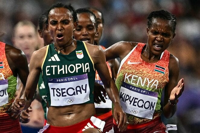 Gudaf Tsegay ir Faith Kipyegon | Scanpix nuotr.