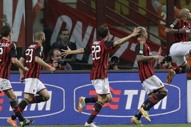 „Milan“ futbolininkų džiaugsmas | AP/Scanpix nuotr.