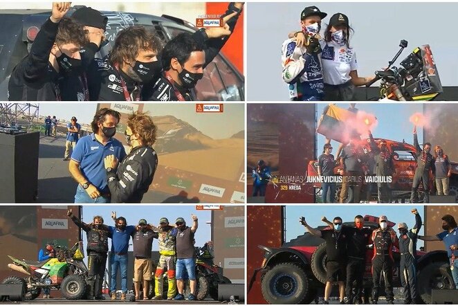Lietuviai Dakaro finišo podiume | Youtube.com nuotr.