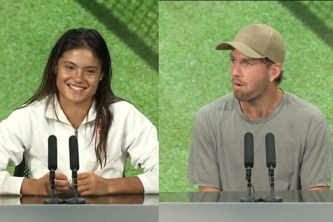 Emma Raducanu ir Cameronas Norrie | „Stop“ kadras