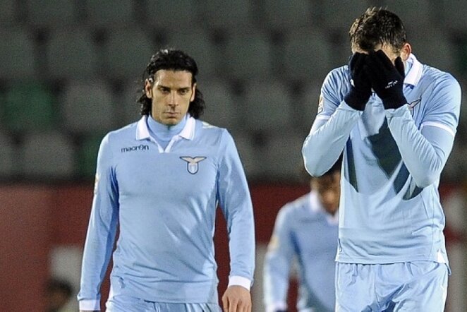 Romos „Lazio“ futbolininkų neviltis | LaPresse/Scampix nuotr.