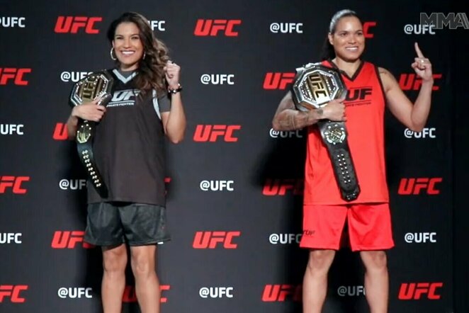 Julianna Pena ir Amanda Nunes | „Twitter“ nuotr.