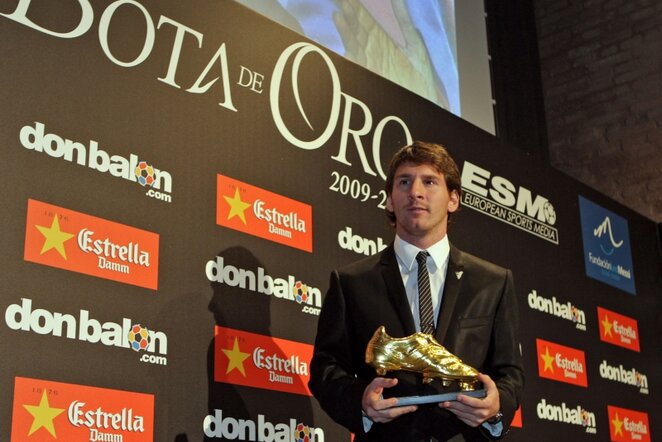Pirmą kartą Lioneliui Messi „Auksinis batelis“ buvo įteiktas prieš dvejus metus | AFP/Scanpix. nuotr.