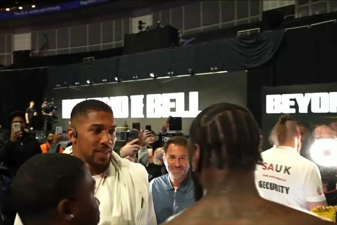 Anthony Joshua ir Deontay Wilderis | „Stop“ kadras