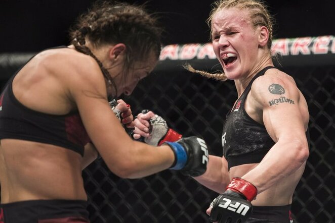 Joannos Jedrzejczyk ir Valentinos Ševčenkos kovos akimirka | Scanpix nuotr.