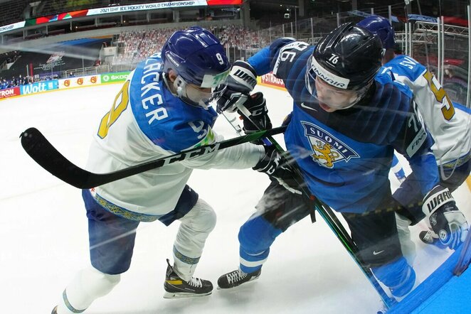 Suomija – Kazachstanas rungtynių akimirka | IIHF nuotr.