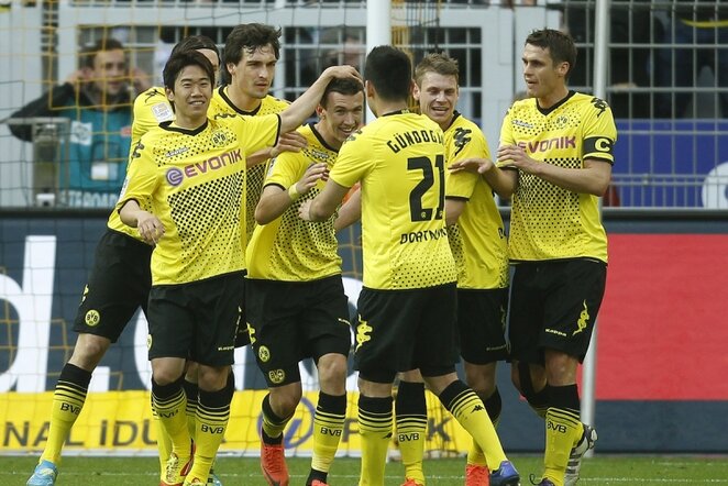 „Borussia“ džiaugiasi įvarčiu | REUTERS/Scanpix nuotr.