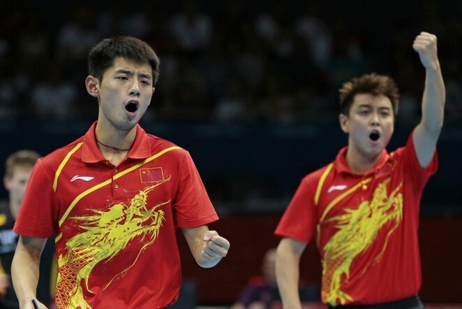 Jike Zhangas ir Hao Wangas | AP/Scanpix nuotr.