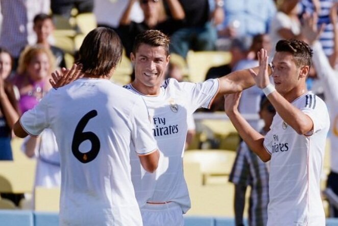 „Real“ futbolininkai džiaugias įvarčiu | AFP/Scanpix nuotr.