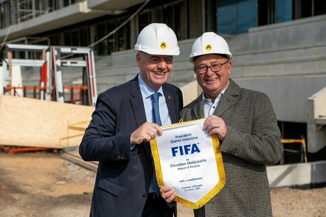 Gianni Infantino ir Visvaldas Matijošaitis | Organizatorių nuotr.